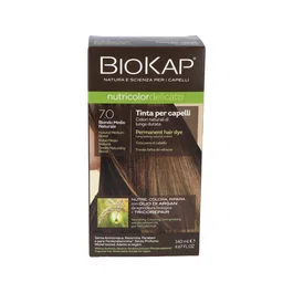 BIOKAP Teinture Rubio Medio Natural 7.0 Delicato 140 ml - Colorant Capillaire Biokap