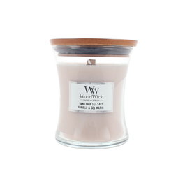 WoodWick Bougie Parfumée Vanille & Sel Marin 275g Crépitante