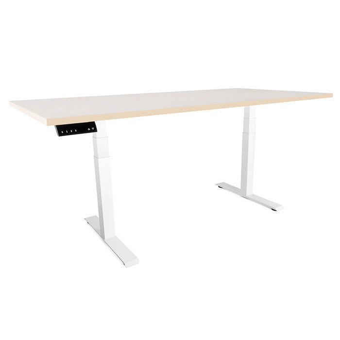LEIVA - Système de patas de table à élévation électrique - Ajustable en largeur de 1080 à 1800 mm - Hauteur réglable - Charge max 100 kg - Blanc - COMPLEMENTOS ORGANITA