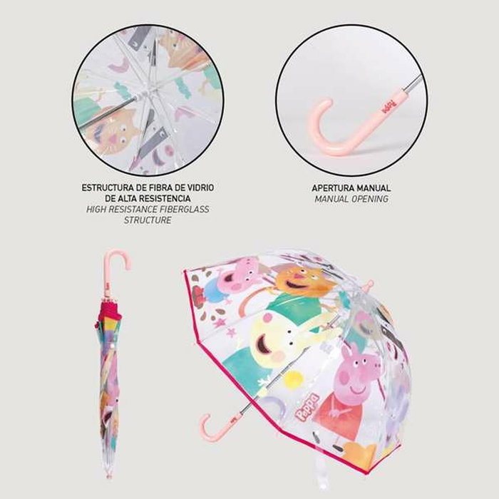 Parapluie Peppa Pig Ø 71 cm Transparent