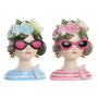 Home ESPRIT Figurine Décorative Femme Bleu Rose (2 Unités)