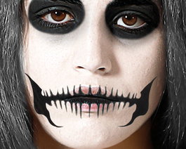 atosa Accessoire de maquillage Halloween bouche squelette de mort