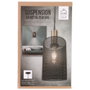Home Deco Light Lampe suspendue cylindrique grise perforée d.15 h.24 cm