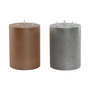 Bougie LED DKD Home Decor Doré Argenté 15 x 15 x 20 cm (AA) (2 Unités)