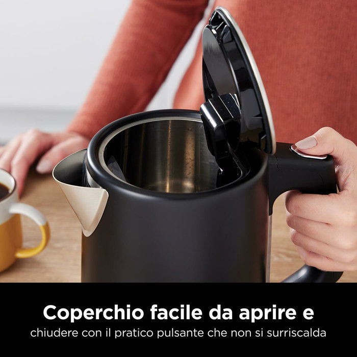 Ninja KT200EU Bouilloire électrique 1,7 L, Inox brossé noir, 3000W