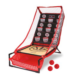 Tachan Jeu de Basketball avec Panier et Marqueur Électronique, 9 Cibles à Hauteurs Variables, 3 Balles, Loisir Familial, Alimenté par Piles