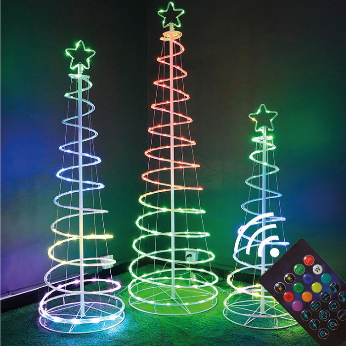 GSC Evolution Arbre de Noël LED intelligent 1,5m Bluetooth et télécommande 24 fonctions RGB IP44 GSC Evolution Arbre de Noël LED intelligent 1,5m Bluetooth et télécommande 24 fonctions RGB IP44