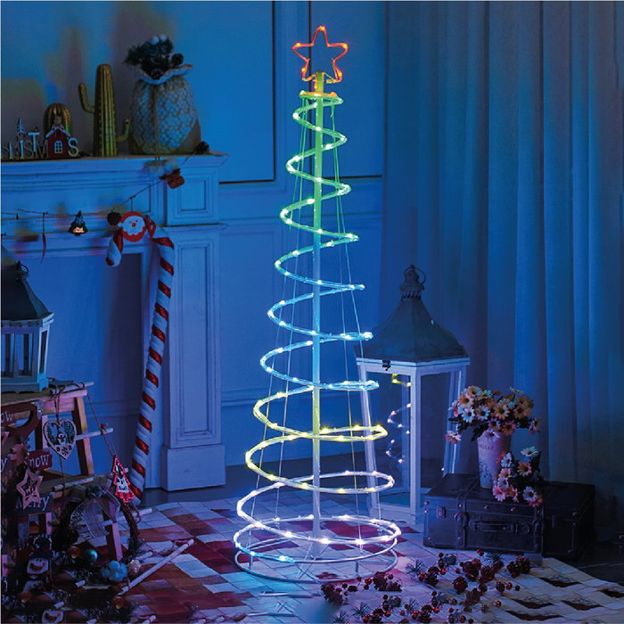 GSC Evolution Arbre de Noël LED intelligent 1,5m Bluetooth et télécommande 24 fonctions RGB IP44 GSC Evolution Arbre de Noël LED intelligent 1,5m Bluetooth et télécommande 24 fonctions RGB IP44