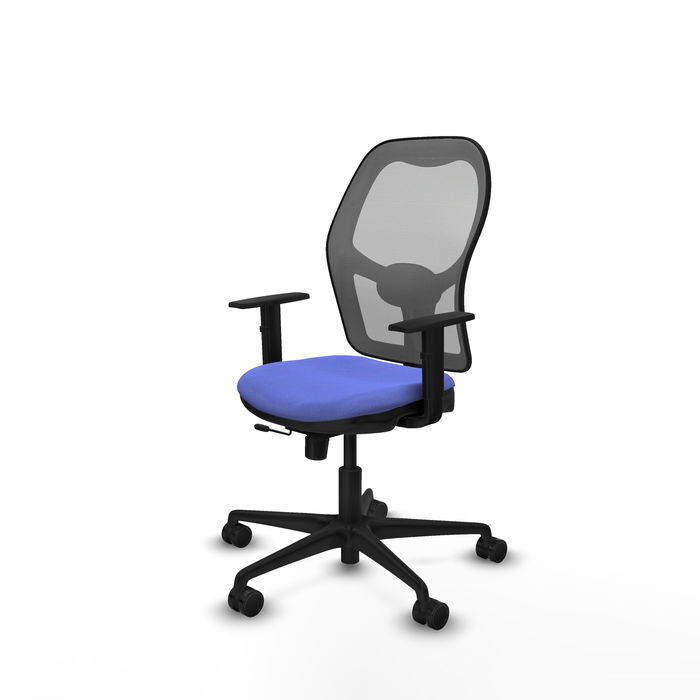 Chaise Jorquera Synchrone/Traslack tissu Bleu clair Maille Gris Base en nylon noir Accoudoir 1D Sans appui-tête Roulettes 65mm nylon Chaise Jorquera Synchrone/Traslack tissu Bleu clair Maille Gris Base en nylon noir Accoudoir 1D Sans appui-tête Roulettes 65mm nylon