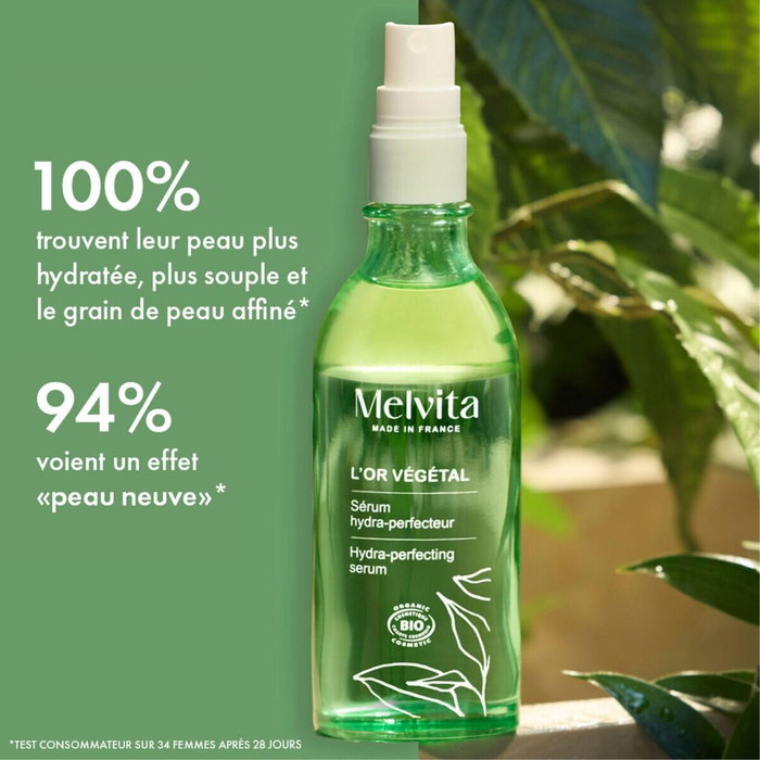 Melvita Coffret L'OR VÉGÉTAL 2 pièces avec Sérum corps et Bougie