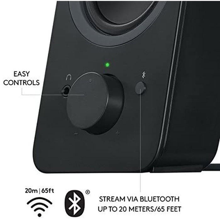 Logitech Z207 Haut-parleurs Bluetooth pour ordinateur, Noir