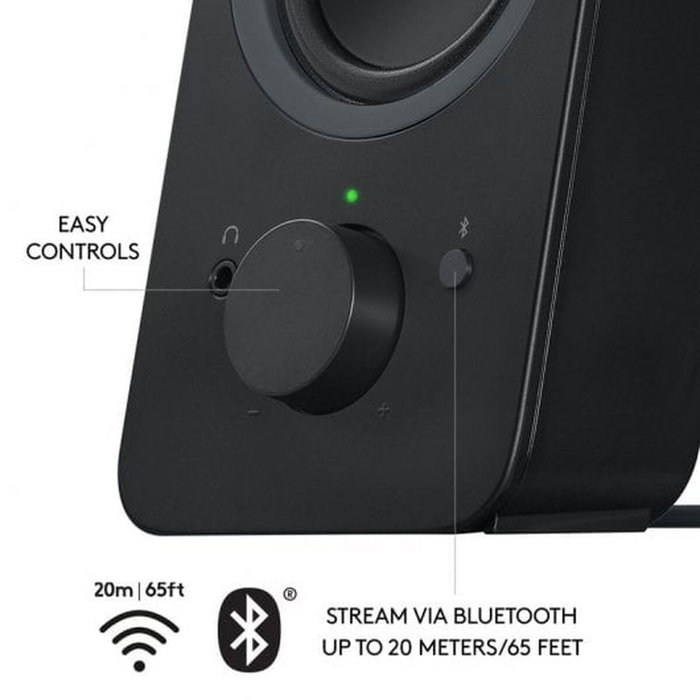 Logitech Z207 Haut-parleurs Bluetooth pour ordinateur, Noir