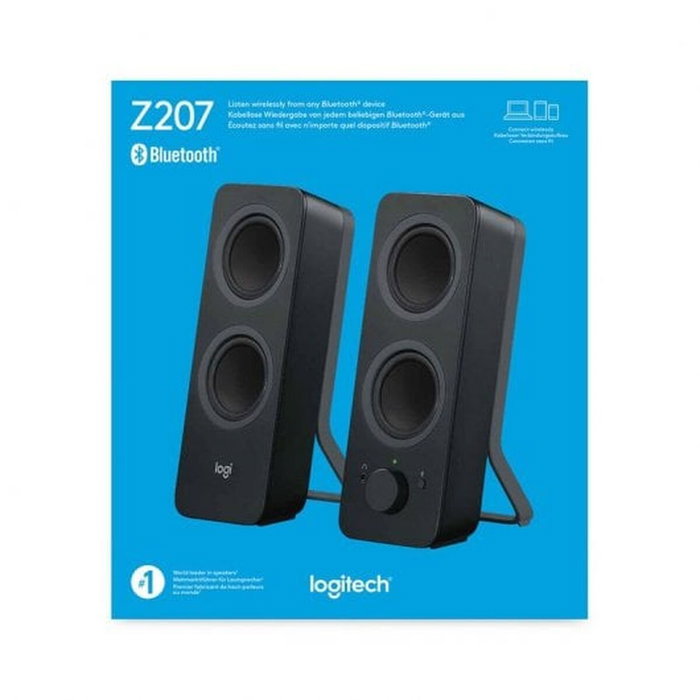 Logitech Z207 Haut-parleurs Bluetooth pour ordinateur, Noir