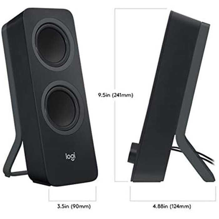 Logitech Z207 Haut-parleurs Bluetooth pour ordinateur, Noir