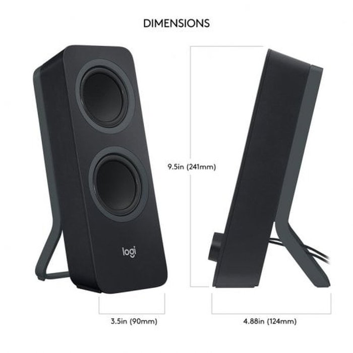 Logitech Z207 Haut-parleurs Bluetooth pour ordinateur, Noir