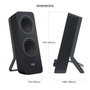 Logitech Z207 Haut-parleurs Bluetooth pour ordinateur, Noir