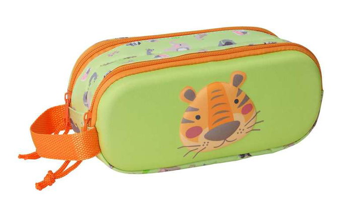 Safta Portatodo Double 3D Tiger - Coffret de rangement double - 21 x 8 x 6 cm - À partir de 3 ans Safta Portatodo Double 3D Tiger - Coffret de rangement double - 21 x 8 x 6 cm - À partir de 3 ans