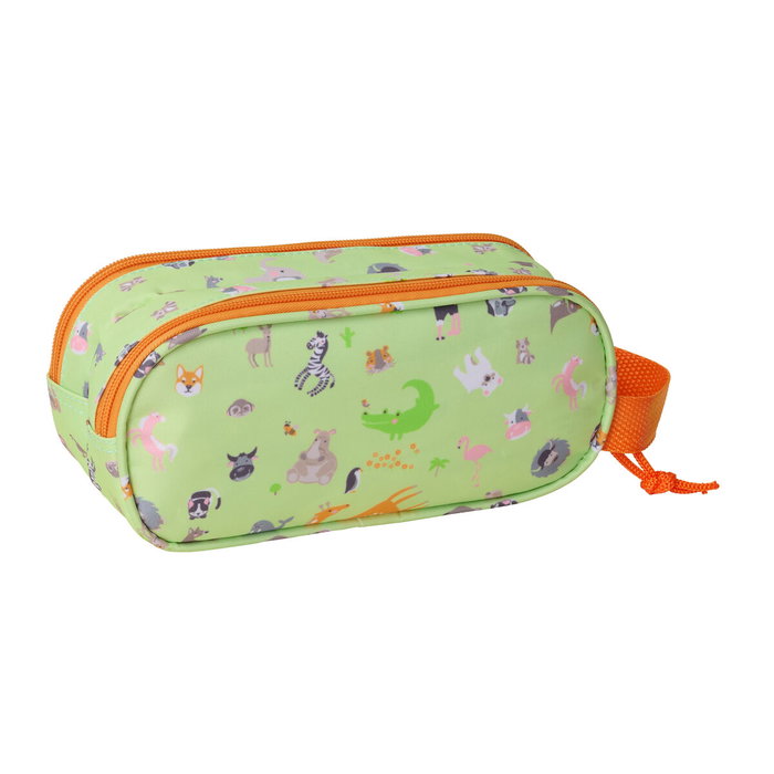 Trousse Fourre-Tout Double Safta Citron 21 x 8 x 6 cm 3D