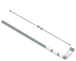 Bâton de hockey gris en plastique 93 cm - Accessoire pour déguisement d'Halloween, costume de meurtrier ou zombie