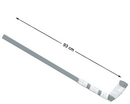 Bâton de hockey gris en plastique 93 cm - Accessoire pour déguisement d'Halloween, costume de meurtrier ou zombie