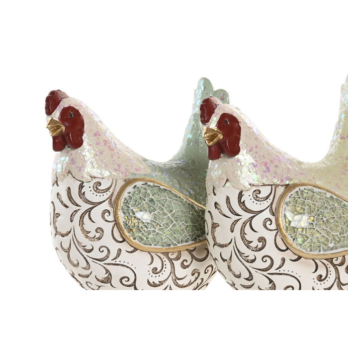 Home ESPRIT Figurine Décorative Vert Poule (2 Unités) inevitable Home ESPRIT Figurine Décorative Vert Poule (2 Unités) inevitable