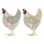 Home ESPRIT Figurine Décorative Vert Poule (2 Unités) inevitable