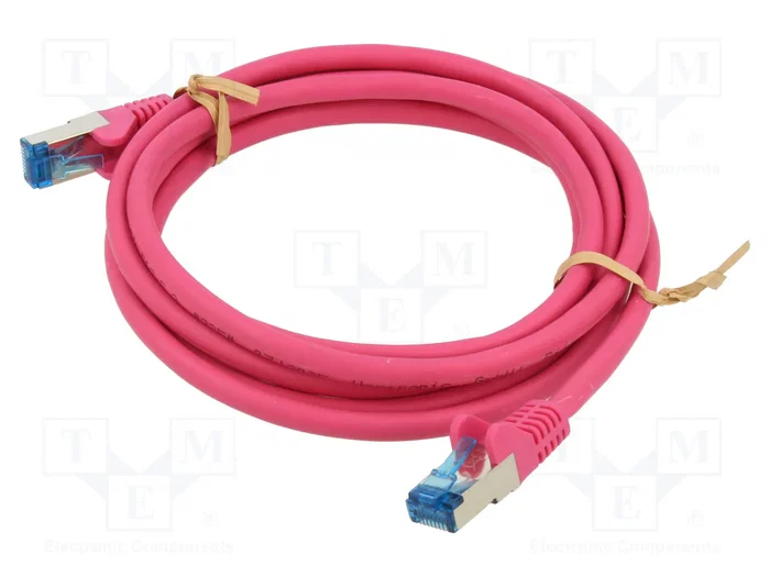 GOOBAY Câble Ethernet Cat 6a S/FTP Rose 2m
