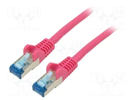 GOOBAY Câble Ethernet Cat 6a S/FTP Rose 2m