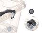 KIPIT Boîte de rangement sous lit transparente 40L avec 6 roues