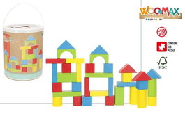 Color Baby Cube avec 100 Blocs en Bois