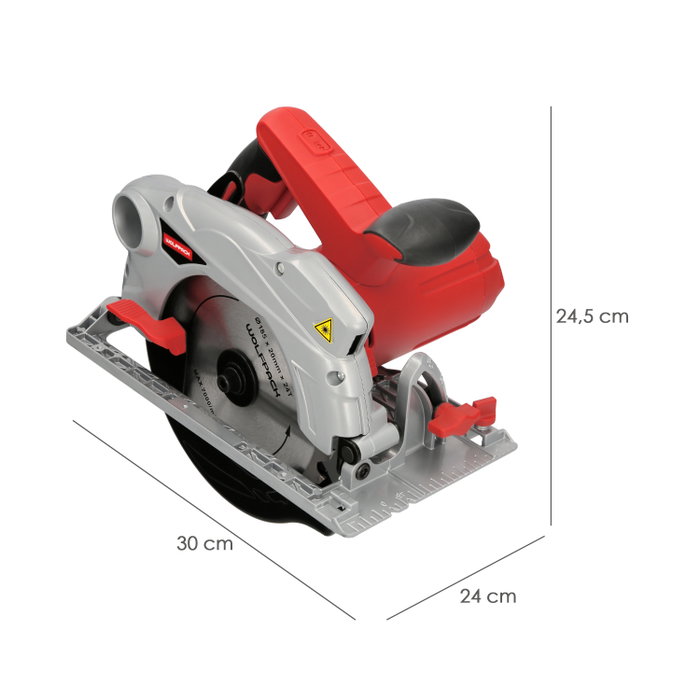 WOLFPACK LINEA PROFESIONAL Scie circulaire 1500W avec disque de 185mm et laser WOLFPACK LINEA PROFESIONAL Scie circulaire 1500W avec disque de 185mm et laser