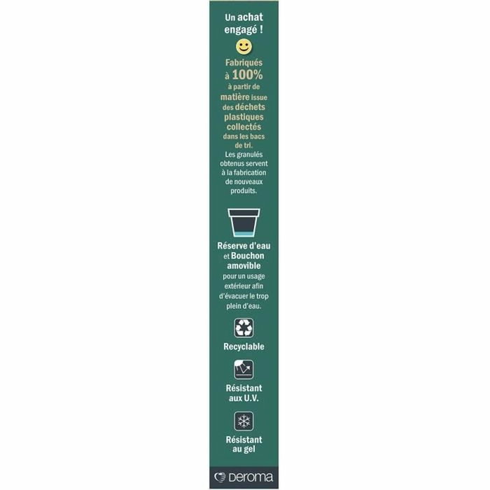 Deroma Pot de fleurs Save R Blanc 58L