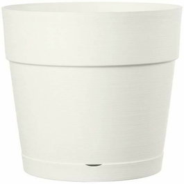 Deroma Pot de fleurs Vaso Save R - 48 x 43,1 cm, 58 L - Pot avec réserve d'eau en matière recyclée, résistant au gel et aux UV - Blanc