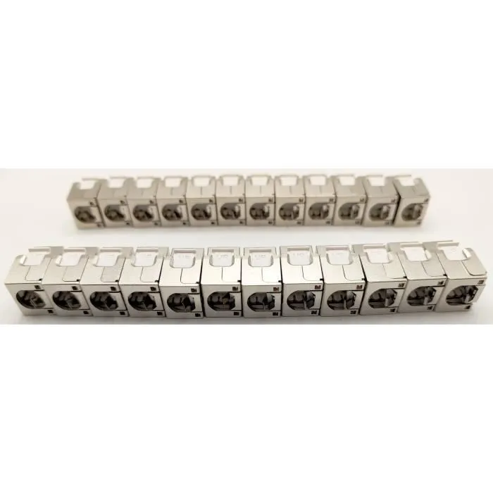 Lineaire PR24AS24 - Pack de 24 noyaux keystone RJ45 Cat.6a court blindé pour baie de brassage