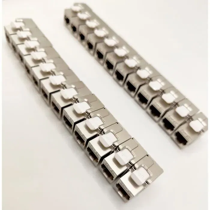 Lineaire PR24AS24 - Pack de 24 noyaux keystone RJ45 Cat.6a court blindé pour baie de brassage