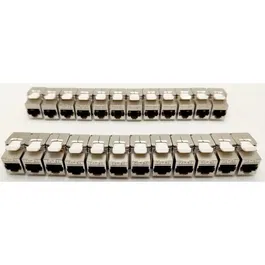 Lineaire PR24AS24 - Pack de 24 noyaux keystone RJ45 Cat.6a court blindé pour baie de brassage