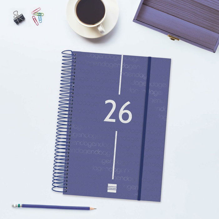 Agenda Finocam YEAR Bleu 16,5 x 24,2 cm 2026