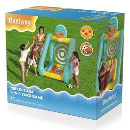Bestway Jeu 3 en 1 Basket, Football et Lanceur de Balles