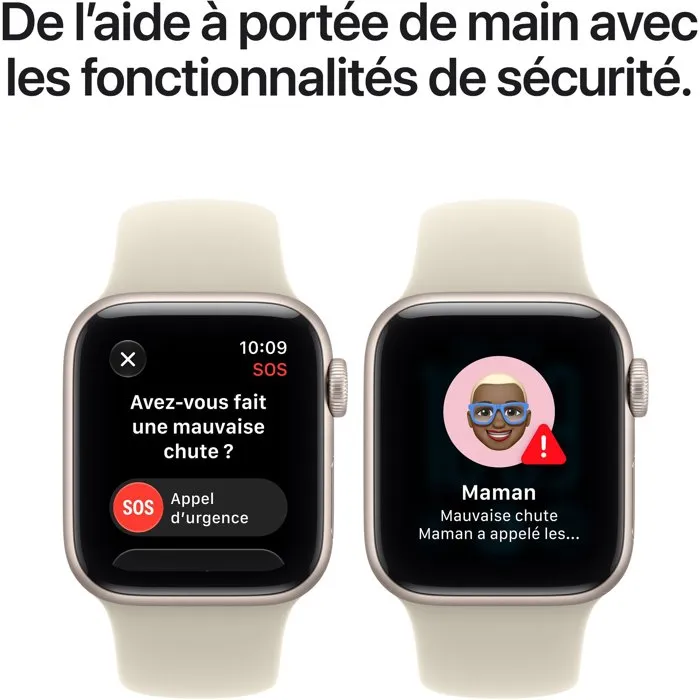 Apple Watch SE 3 GPS - 40mm - Boîtier Starlight Aluminium - Bracelet Sand Sport Band - M/L