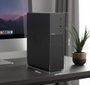Coolbox Boîtier PC micro-ATX Slim T100 USB-C 3.2 Gen1 Full Metal Noir avec Ventilateur 90mm