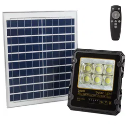 Projecteur Solaire LED 200W avec Panneau Solaire et Télécommande IP65 [1916-FLSOL-200W-CW]