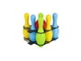 Vicam Jeu de quilles avec 6 quilles et 1 boule, hauteur 28 cm, plastique, dès 2 ans - modèle envoyé aléatoirement