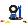 Hot Wheels City Centre de Pneus JHL75 avec Grue, Multi-langue, Jeu de Garage pour Enfants dès 4 Ans