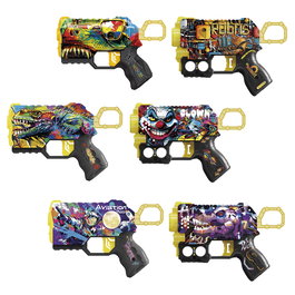 Tachan - Pistolet à dards Street Shot Mini avec 6 projectiles en mousse - Design graffiti - Jouet pour enfants à partir de 8 ans - Jeu d'intérieur et d'extérieur
