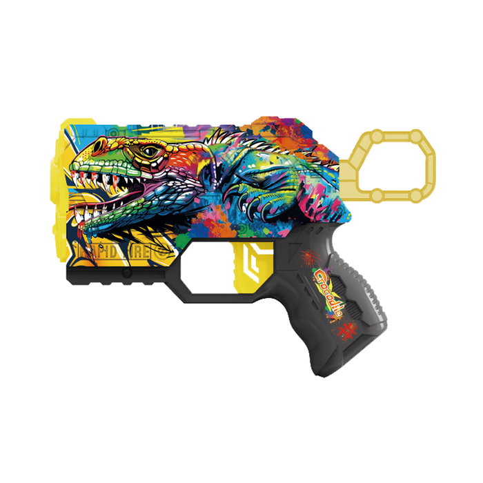 Tachan - Pistolet à dards Street Shot Mini avec 6 projectiles en mousse - Design graffiti - Jouet pour enfants à partir de 8 ans - Jeu d'intérieur et d'extérieur