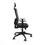 Piqueras y Crespo 1D066G1 Chaise de Bureau avec Appui-tête Noir et Gris