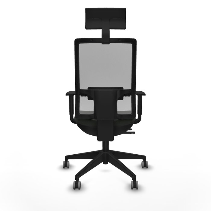 Piqueras y Crespo 1D066G1 Chaise de Bureau avec Appui-tête Noir et Gris