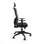 Chaise de Bureau avec Appui-tête Piqueras y Crespo 1D066G1 Noir