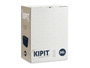 Kipit Panier en Plastique Imitation Rattan pour Rangement 36L Gris 36x25.5x53 cm (Set de 12)