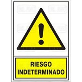 DUVER Signal de sécurité 329 Plast. 420x297 RIESG.INDETERM